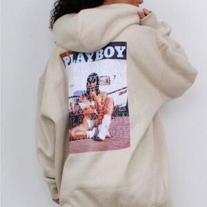 PLAYBOY Cream Sweatshirt Hoodie